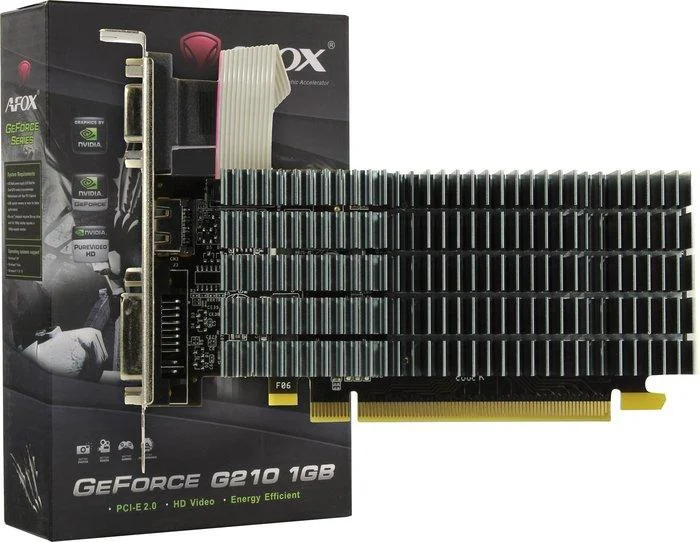 Видеокарта AFOX GeForce GT 210 1GB DDR2 AF210-1024D2LG2 - фото 1 - id-p225187825