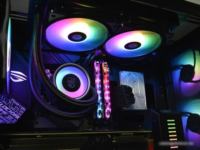 Кулер для процессора DeepCool GamerStorm Castle 240RGB V2 DP-GS-H12AR-CSL240V2 - фото 5 - id-p225187965