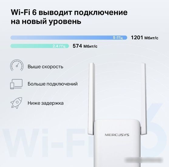 Усилитель Wi-Fi Mercusys ME70X - фото 5 - id-p225188069