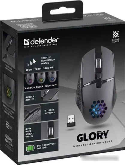 Игровая мышь Defender Glory GM-514 (черный) - фото 5 - id-p225188089
