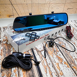 Видеорегистратор зеркало  с камерой заднего вида Vehicle Blackbox DVR mod.2020