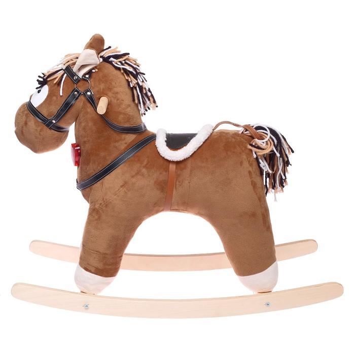 Качалка музыкальная «Конь Свэн», цвет коричневый - фото 2 - id-p225189949