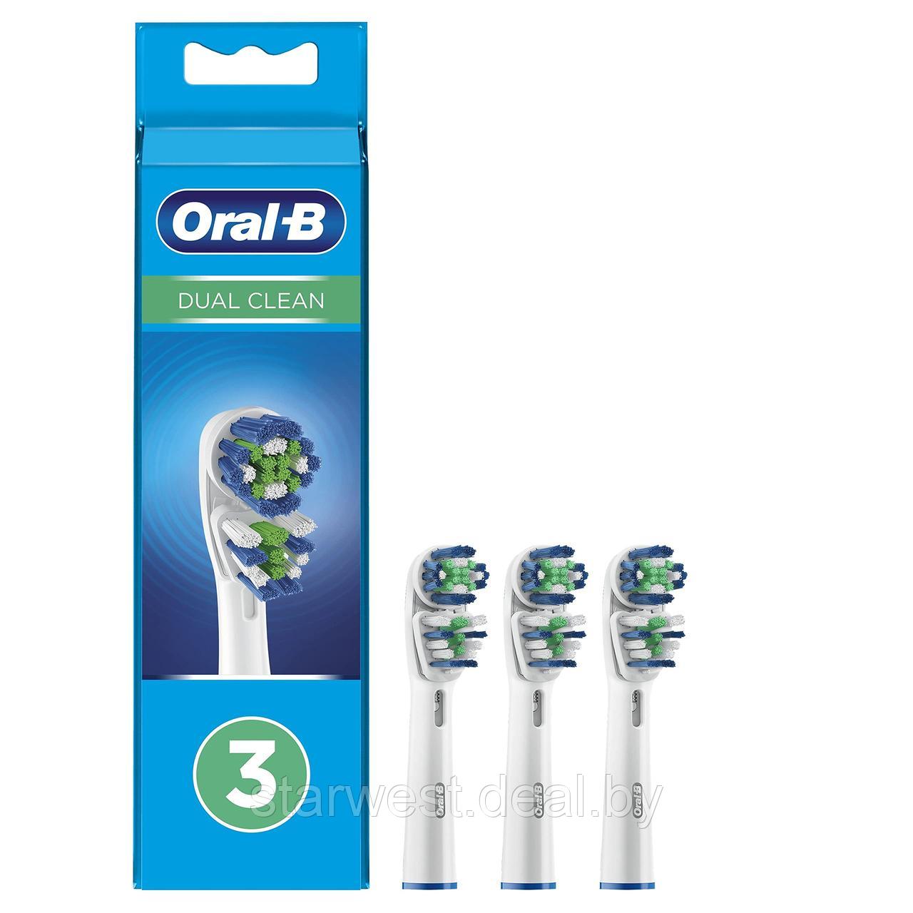 Oral-B Braun Dual Clean 3 шт. Насадки для электрических зубных щеток EB417 - фото 1 - id-p225190698