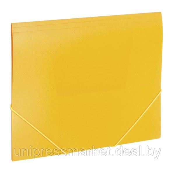 Папка с резинкой А4, 500мкм, BRAUBERG, до 300 л., желтая, 228082 - фото 1 - id-p225190845