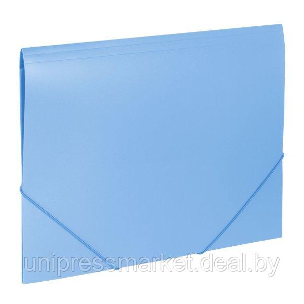 Папка с резинкой А4, 500мкм, BRAUBERG, до 300 л., голубая, 228078 - фото 1 - id-p225190846