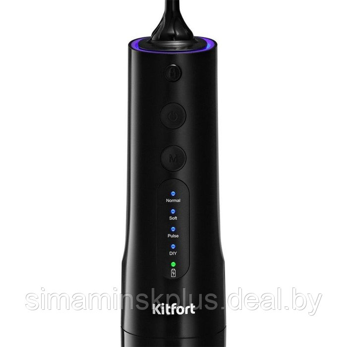 Ирригатор Kitfort КТ-2912-1, портативный, 150-360 мл, 4 режима, 4 насадки, АКБ, черный - фото 4 - id-p225191335
