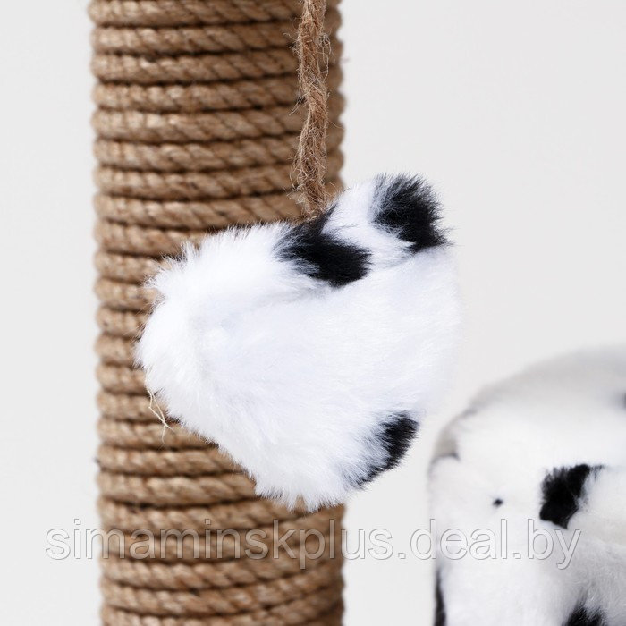 Домик для кошек с когтеточкой "Круглый с площадкой", 52 х 52 х 95 см, далматинец - фото 6 - id-p225191352