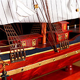 Корабль сувенирный большой «Гайрет», борта красное дерево, паруса белые, 82×13×62 см, фото 5