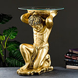 Подставка - стол "Титан" бронза  74 см ПОЛИСТОУН, фото 4