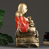 Фигура  "Хотей сидя большой" бронза, красный, 32х25х51см, фото 2