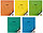 Тетрадь школьная А5, 24 л. на скобе «Цветная с уголком» 163*203 мм, линия, ассорти, фото 3