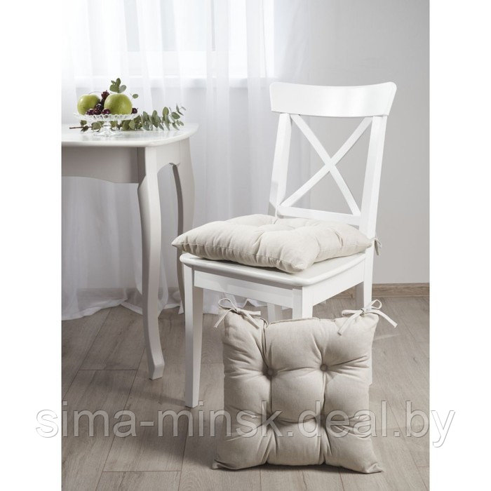 Набор подушек на стул Beige, размер 40х40 см, 2 шт - фото 2 - id-p225191978
