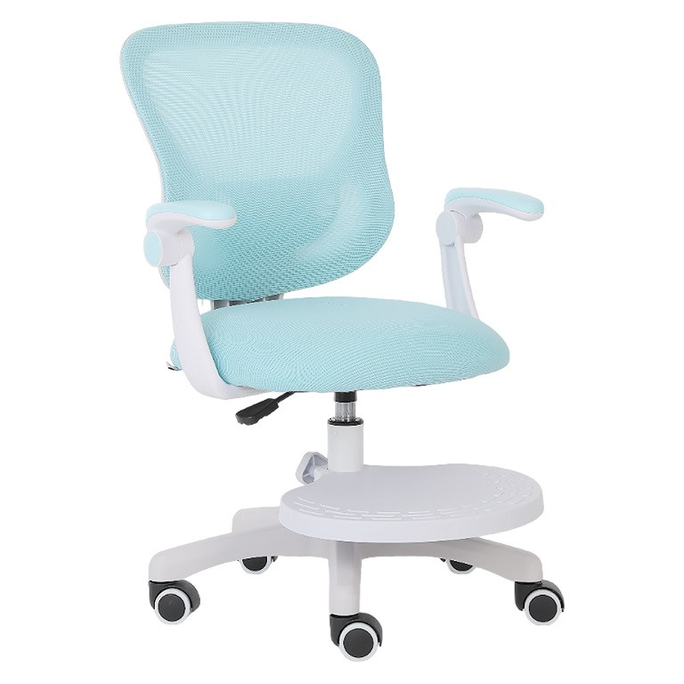 Кресло с регулировкой высоты Calviano Comfy голубое с подножкой - фото 1 - id-p225194129