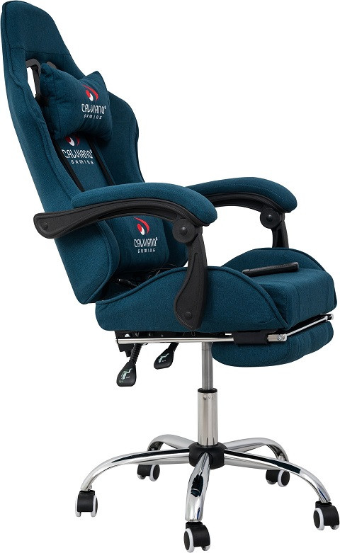 Вибромассажное кресло Calviano AVANTI ULTIMATO light blue fabric - фото 1 - id-p225194407