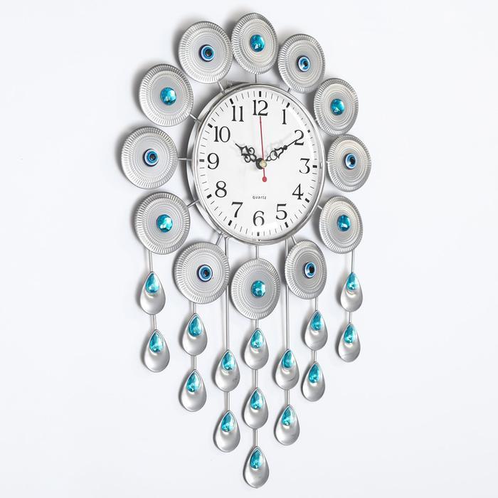 Часы настенные, серия: Ажур, "Малика", дискретный ход, d-16 см, 47 х 30 см - фото 2 - id-p225197632