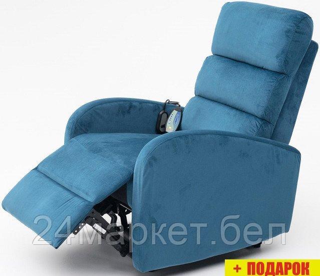 Массажное кресло Calviano 2165 (синий велюр) - фото 1 - id-p225181435