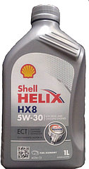1л.Масло моторное синт.Shell Helix-HX8 ECT 5w30-1L, (100%синтет.), кан.