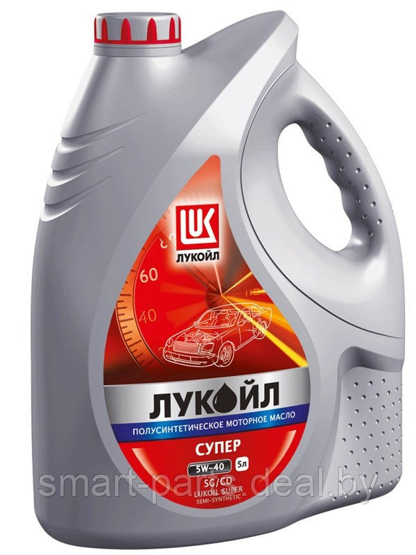 5л.Масло моторное полусинтетическое Лукойл Супер 5w-40 SG/CD, кан.,(4,225кг), РФ Артикул 3472601 - фото 1 - id-p224961213