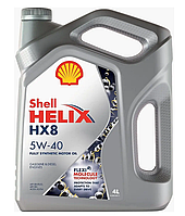 4л.Масло моторное синт.Shell Helix-HX8 5w40-4L, (100%синтет.), кан.