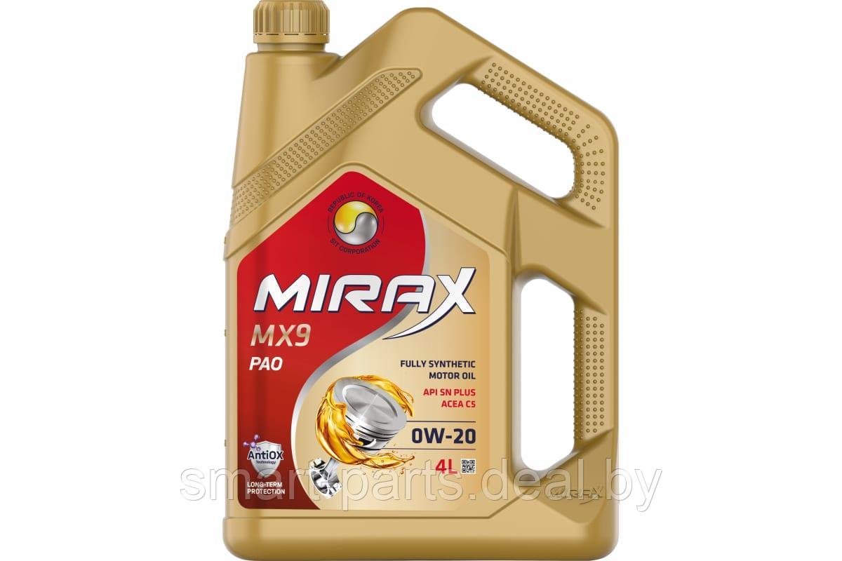 4л. Масло моторное синтетическое Mirax MX9 SAE 0W20 ACEA С5 АРI SN plus (3,36кг) - фото 1 - id-p224961335