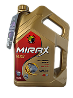 4л. Масло моторное синтетическое Mirax MX9 SAE 5W30 ILSAC GF-6A АРI SP (3,37кг)