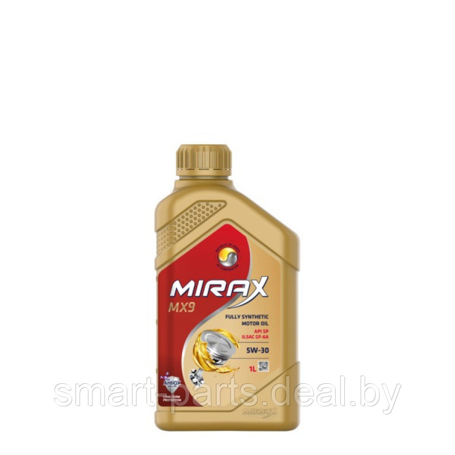 1л. Масло моторное синтетическое Mirax MX9 SAE 5W30 ILSAC GF-6A АРI SP, кан - фото 1 - id-p224961339