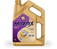 4л. Масло моторное синтетическое Mirax MX7 SAE 5W40 API SL/CF, ACEA A3/B4,кан