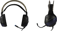 Наушники с микрофоном AULA S503+3.5mmx2+USB Black (шнур 2.1м срегулятором громкости)
