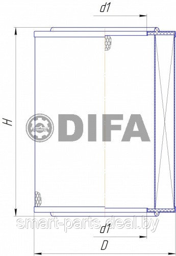 4301M DIFA Cменный элемент воздухоочистителя для ДВС, РБ - фото 2 - id-p224961259