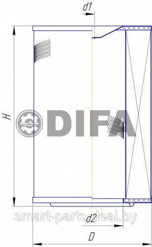 4303M DIFA Cменный элемент воздухоочистителя для ДВС, РБ - фото 2 - id-p224961260