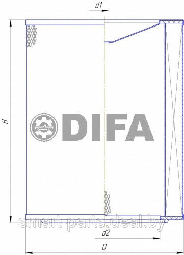 4331M DIFA Cменный элемент воздухоочистителя для ДВС, РБ - фото 2 - id-p224961267