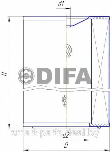 4331M-01 DIFA Cменный элемент воздухоочистителя для ДВС, РБ - фото 2 - id-p224961268