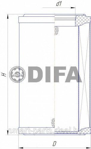 4391A DIFA Cменный элемент воздухоочистителя для ДВС, РБ - фото 2 - id-p224961273