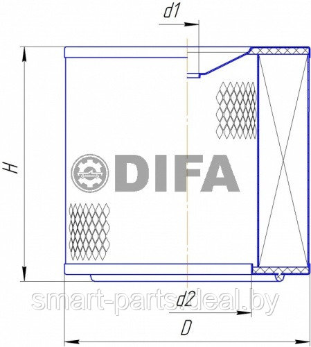 B4309MK DIFA Cменный элемент воздухоочистителя для ДВС, РБ - фото 2 - id-p224961379
