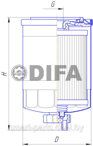 6102/1 Фильтр очистки топлива DIFA - фото 2 - id-p224961489
