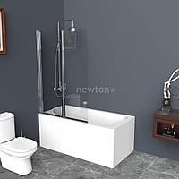 Стеклянная шторка для ванны BelBagno UNO-V-2-110/150-C-Cr