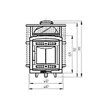 Печь банная Атмосфера-М Prometall с стекой для камней из нержавейки, фото 3