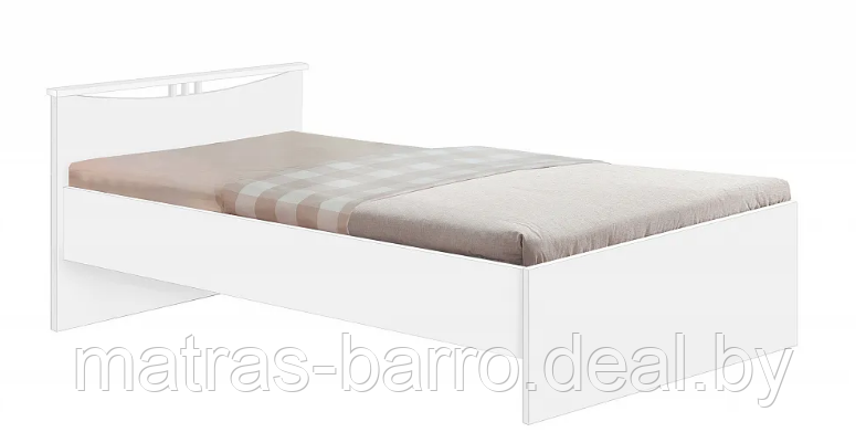 Кровать полуторная Мелисса 1200  (цвет белый)
