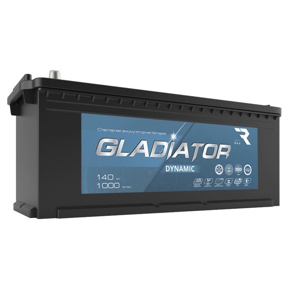 Аккумулятор автомобильный GLADIATOR Dynamic 140 (3) евро +/- - фото 1 - id-p225200434