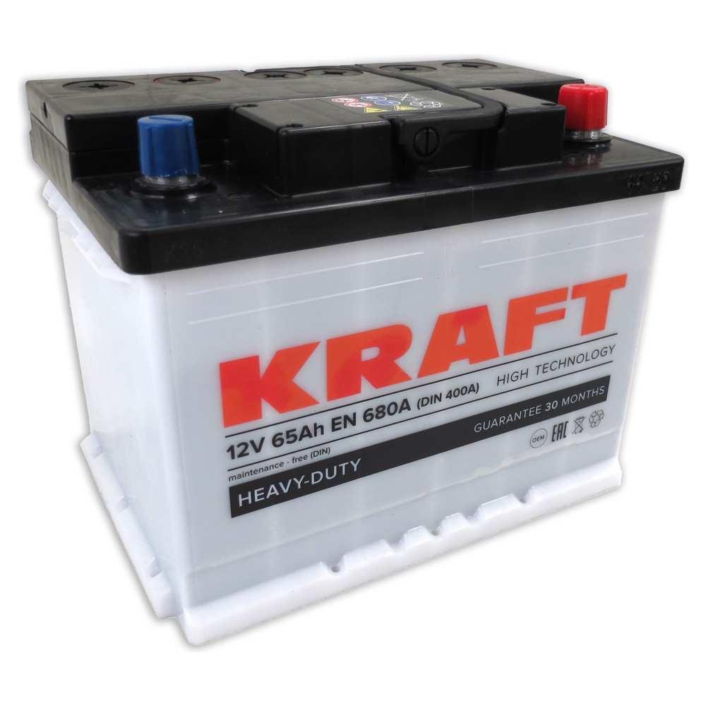 Аккумулятор автомобильный Kraft R+ (65Ah)