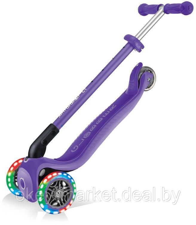 Трёхколёсный самокат Globber Primo Foldable Lights Violet - фото 6 - id-p225201000