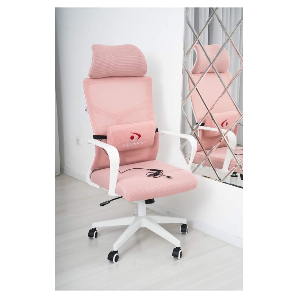 Офисное кресло Calviano Milan Аir Pink (с функцией вибрамассажа) - фото 2 - id-p225202008