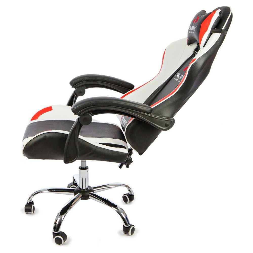 Офисное кресло Calviano ASTI ULTIMATO black/white/red (с вибромассажем) - фото 2 - id-p225202011