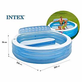 Надувной бассейн Intex 57190NP Swim Center Family Lounge 224х216х76 см