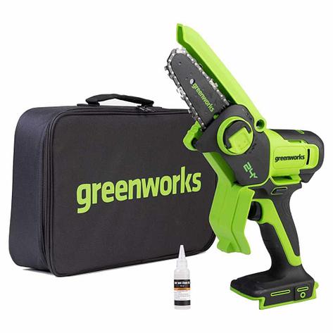 Мини-Пила аккумуляторная цепная GreenWorks G24MCS10 (Без АКБ и з/у), фото 2