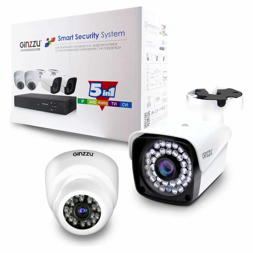 Комплект видеонаблюдения Ginzzu HK-420N - фото 2 - id-p225204836