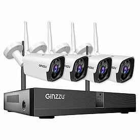 Wi-Fi Комплект видеонаблюдения GINZZU HK-8402W (Wi-Fi)