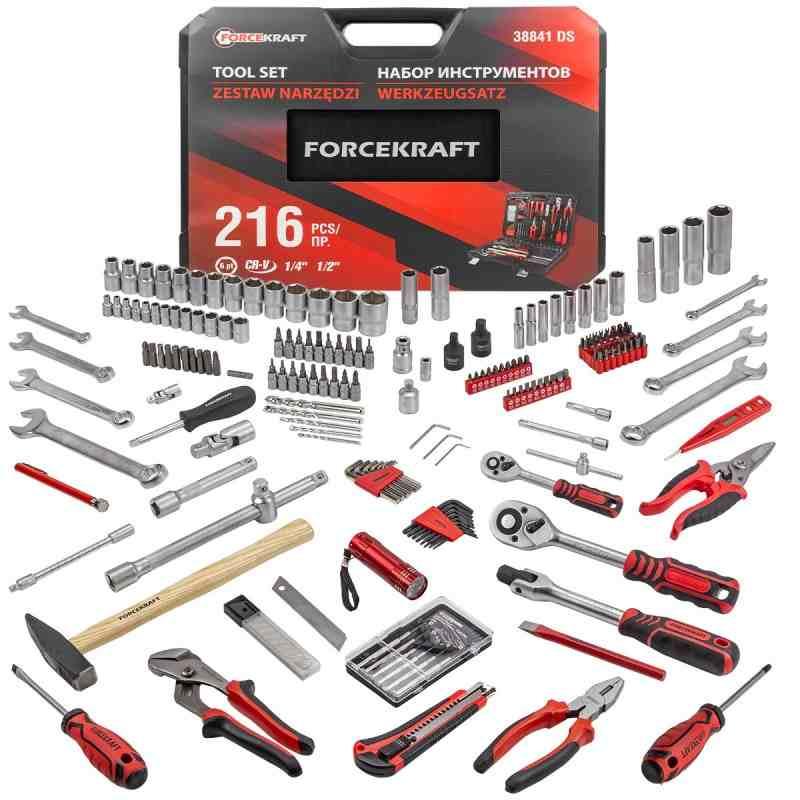 Универсальный набор инструмента FORCEKRAFT FK-38841DS (216 предметов)