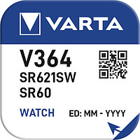 Элемент питания  VARTA Watch 364 SR621SW Silver 1,55V Bl.1