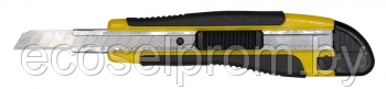 Нож канцелярский Silwerhof шир.лез.9мм фиксатор усиленный 2 сменных лезвия желтый/черный блистер - фото 1 - id-p225206927